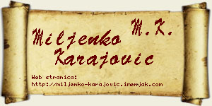 Miljenko Karajović vizit kartica